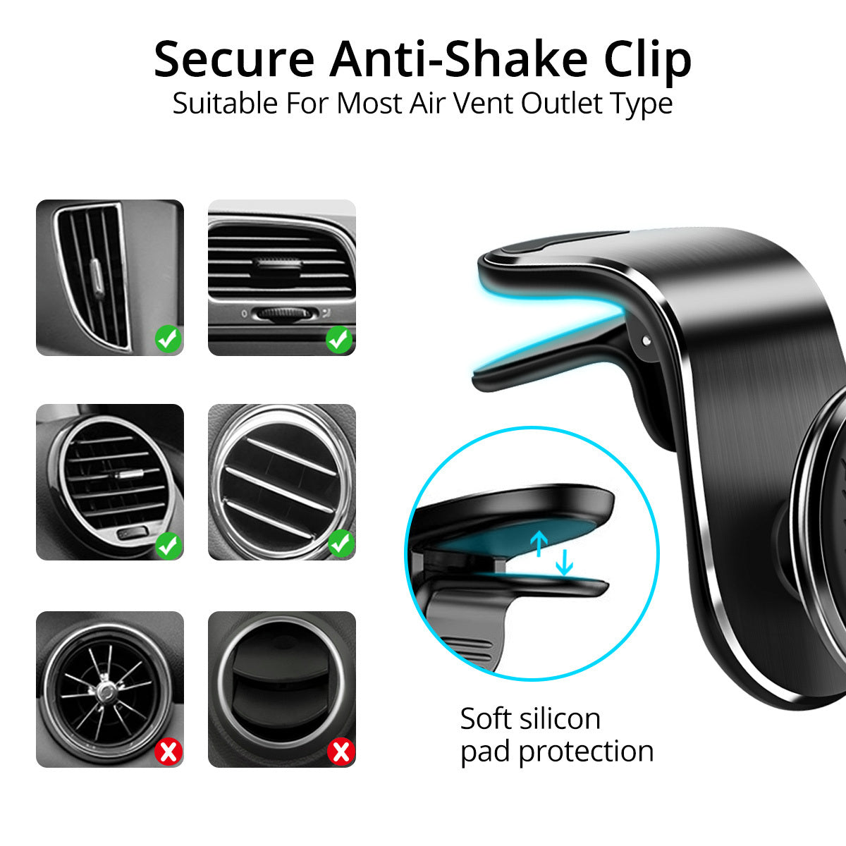 Magnetic Car Phone Holder Air Vent Magnet Mount Smartphone Phone Holder Car Rotation Bracket